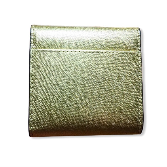 ***SOLD*** NWOT Michael Kors Gold Leather Tri-Fold Wallet - Picture 2 of 3